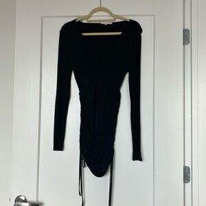 Black tight long sleeve dress